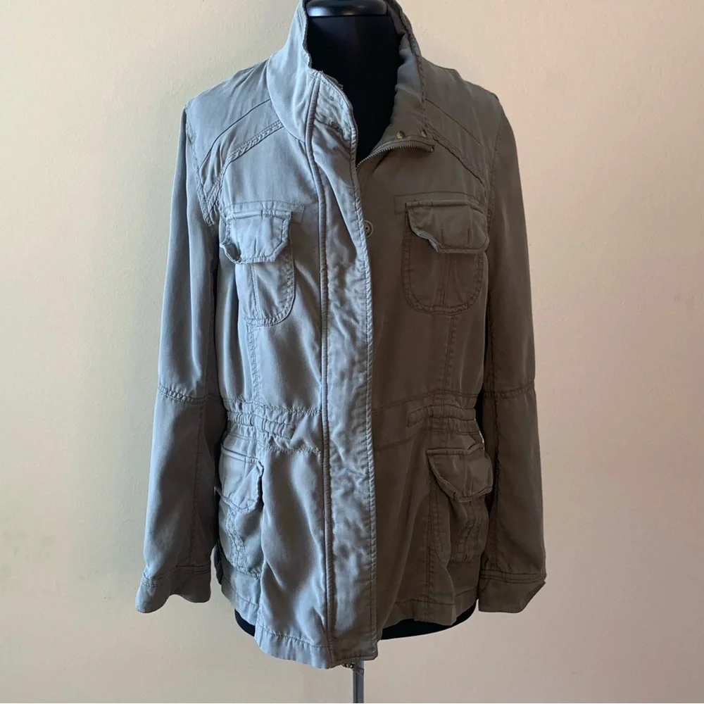 Women's Light Gray Utility Field Jacket - Unbranded